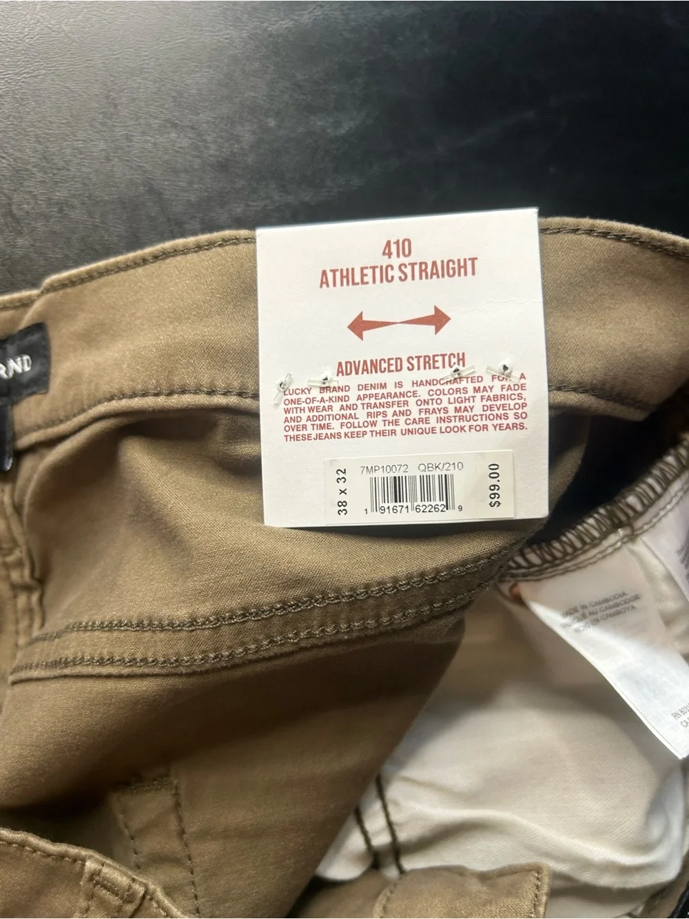 Lucky Brand Straight-Leg Khaki Pants - Brown